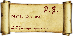 Páll Zágon névjegykártya
